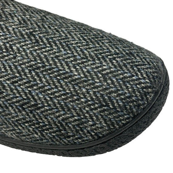 Mens New Isotoner Memory Foam Comfort Slippers Ash Gray Size Large Durable Sole - Picture 8 of 12